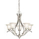 Dover 5 Light 24 inch Brushed Nickel Chandelier 1 Tier Medium Ceiling Light, Medium