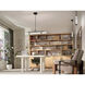 Riven Linear Chandelier Ceiling Light in Black