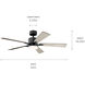 Lucian Elite 52 inch Satin Black with Silver/Black Blades Ceiling Fan