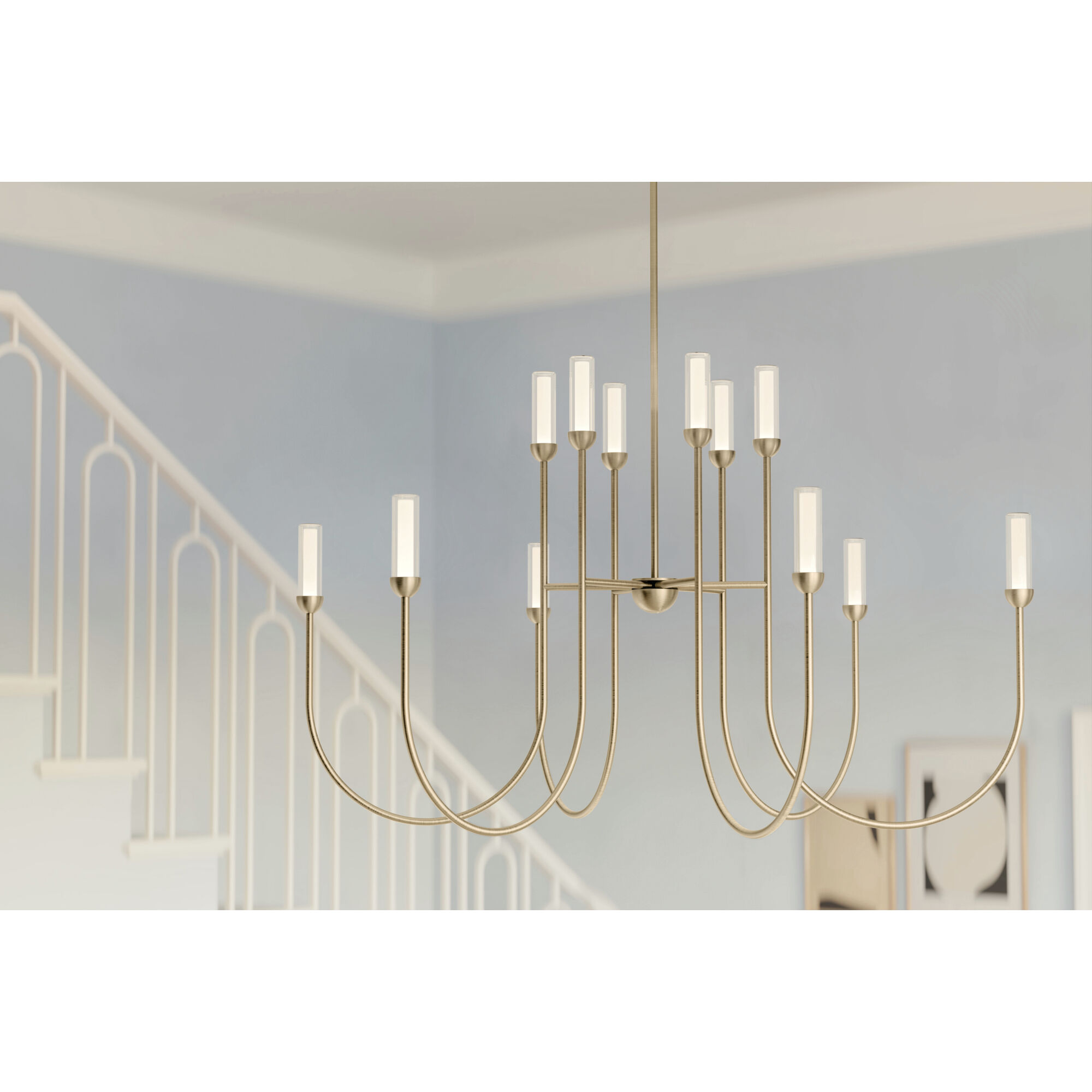 Moraine LED Champagne Bronze Chandelier Ceiling Light