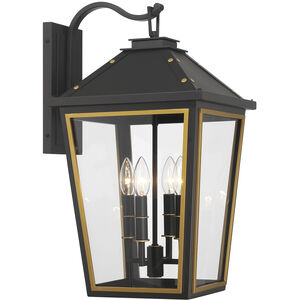 Hawkins Wall Sconce Wall Light in Matte Black and Textured Gold