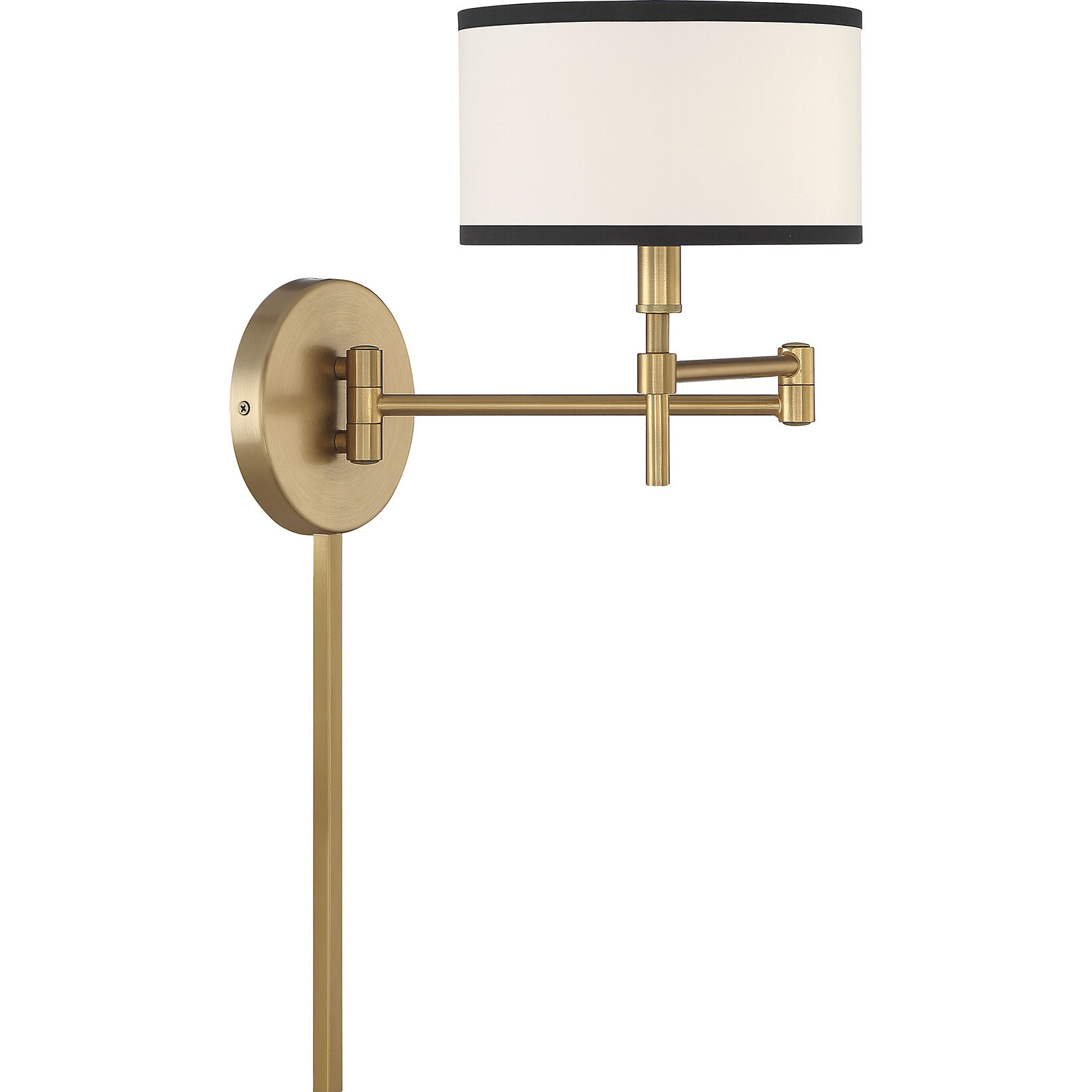Modern 1 Light 8 inch Natural Brass Wall Sconce Wall Light