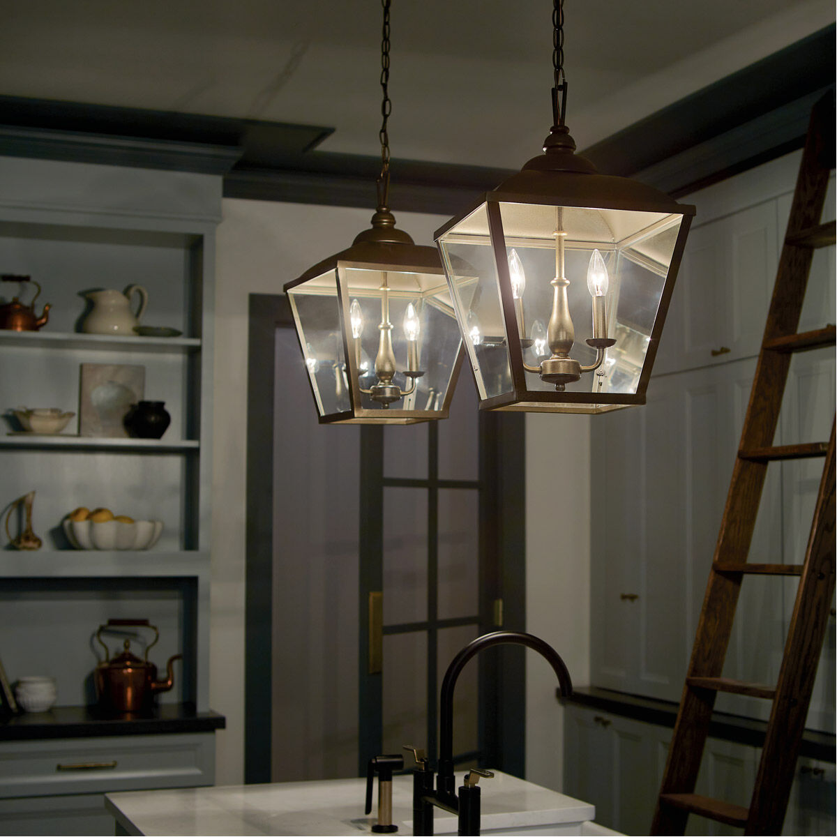 Homestead Dame 3 Light 13 inch Character Bronze Pendant Ceiling Light, Dame