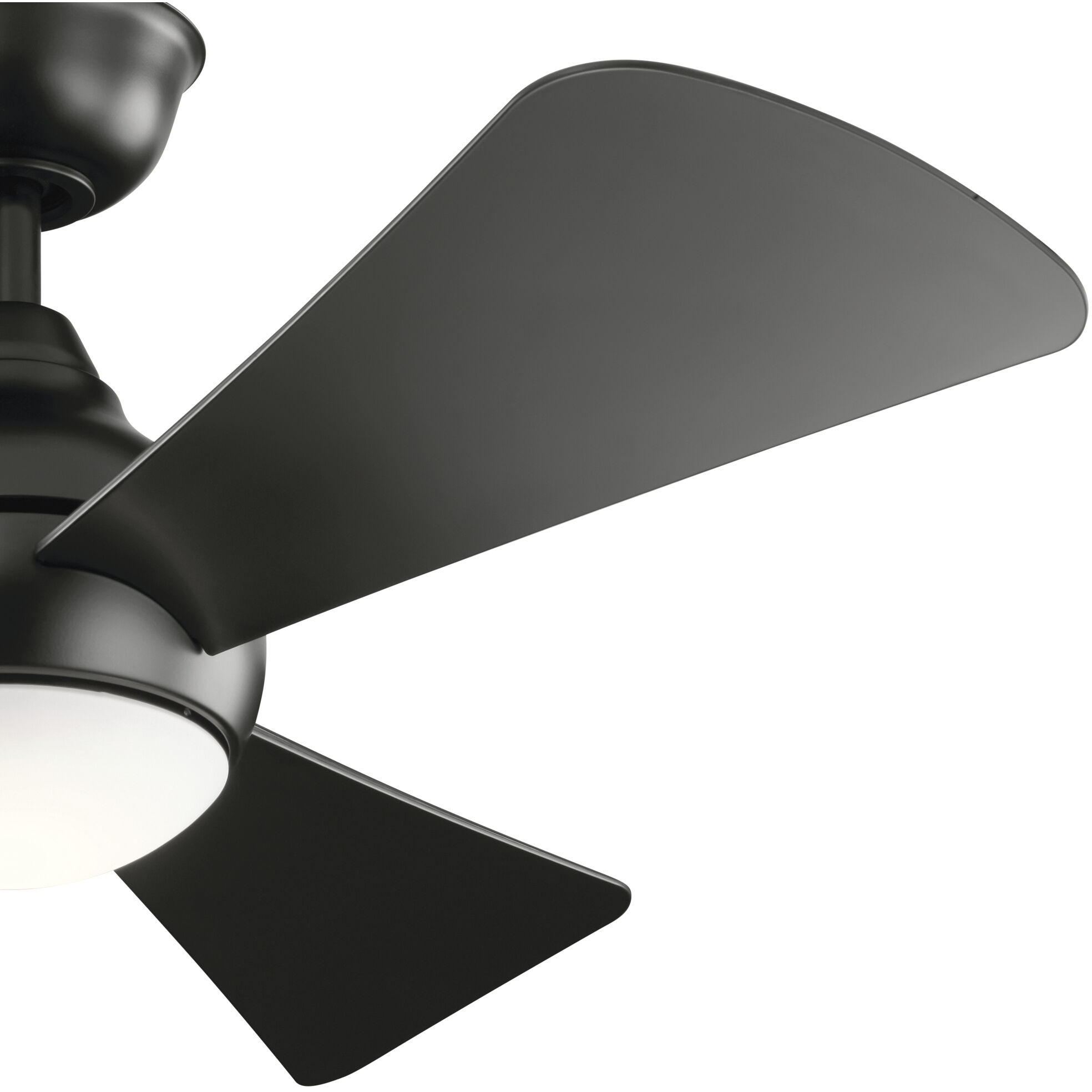 Sola 44 inch Satin Black Ceiling Fan