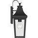Cleary 1 Light 16 inch Textured Black Outdoor Wall Light