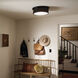 Serca 3 Light 18 inch Black Flush Mount Ceiling Light