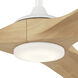Mylo 80 inch Matte White with White Maple Blades Ceiling Fan