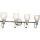 Greenbrier 4 Light 6 inch Brushed Nickel Wall Mt Bath 4 Arm Wall Light