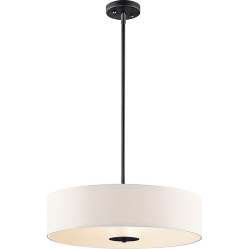 Independence 3 Light 20 inch Black Pendant/Semi Flush Ceiling Light