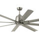 Breda 75 inch Brushed Nickel Ceiling Fan