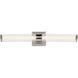 Laurene LED 26.5 inch Polished Nickel Linear Bath Bar Wall Light, Medium