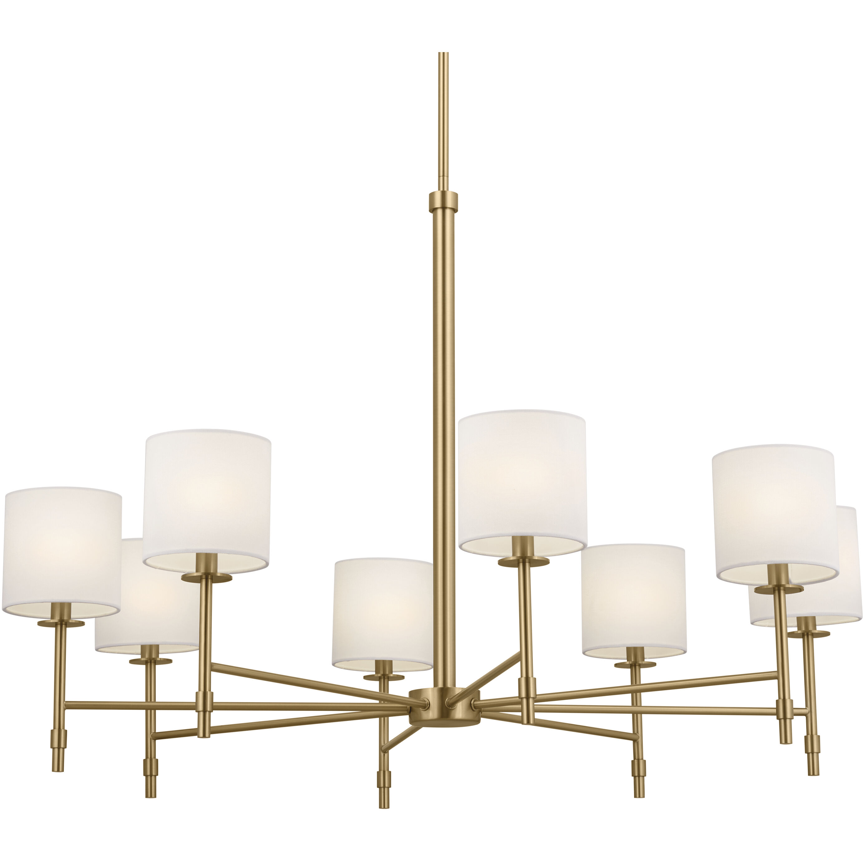 Ali 8 Light 38.75 inch Brushed Natural Brass Chandelier Ceiling Light