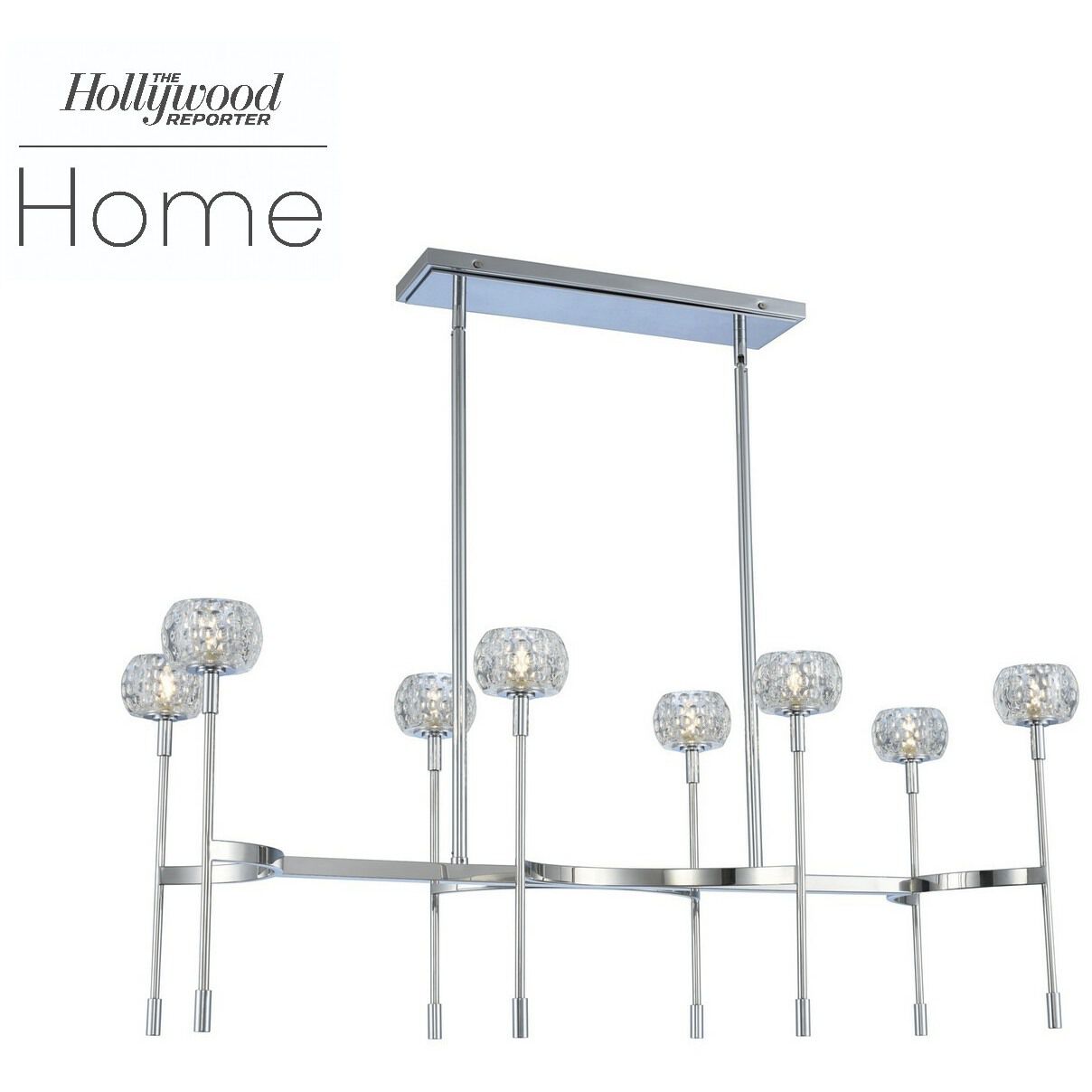 Mae Island Linear Ceiling Light in Chrome