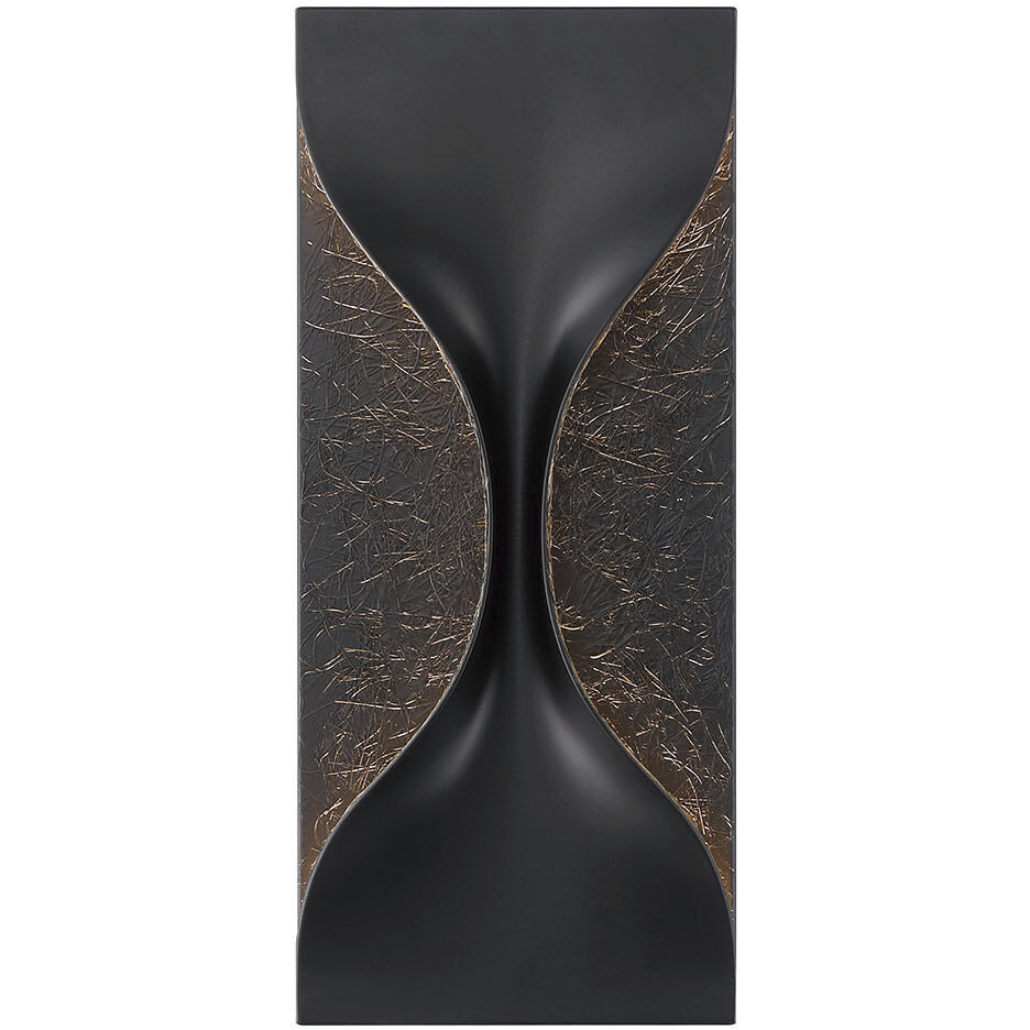 Shayla 1 Light 14 inch Gold and Black Outdoor Wall Sconce