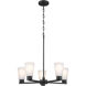 Stamos 5 Light Black Chandelier Ceiling Light, Medium, 1 Tier