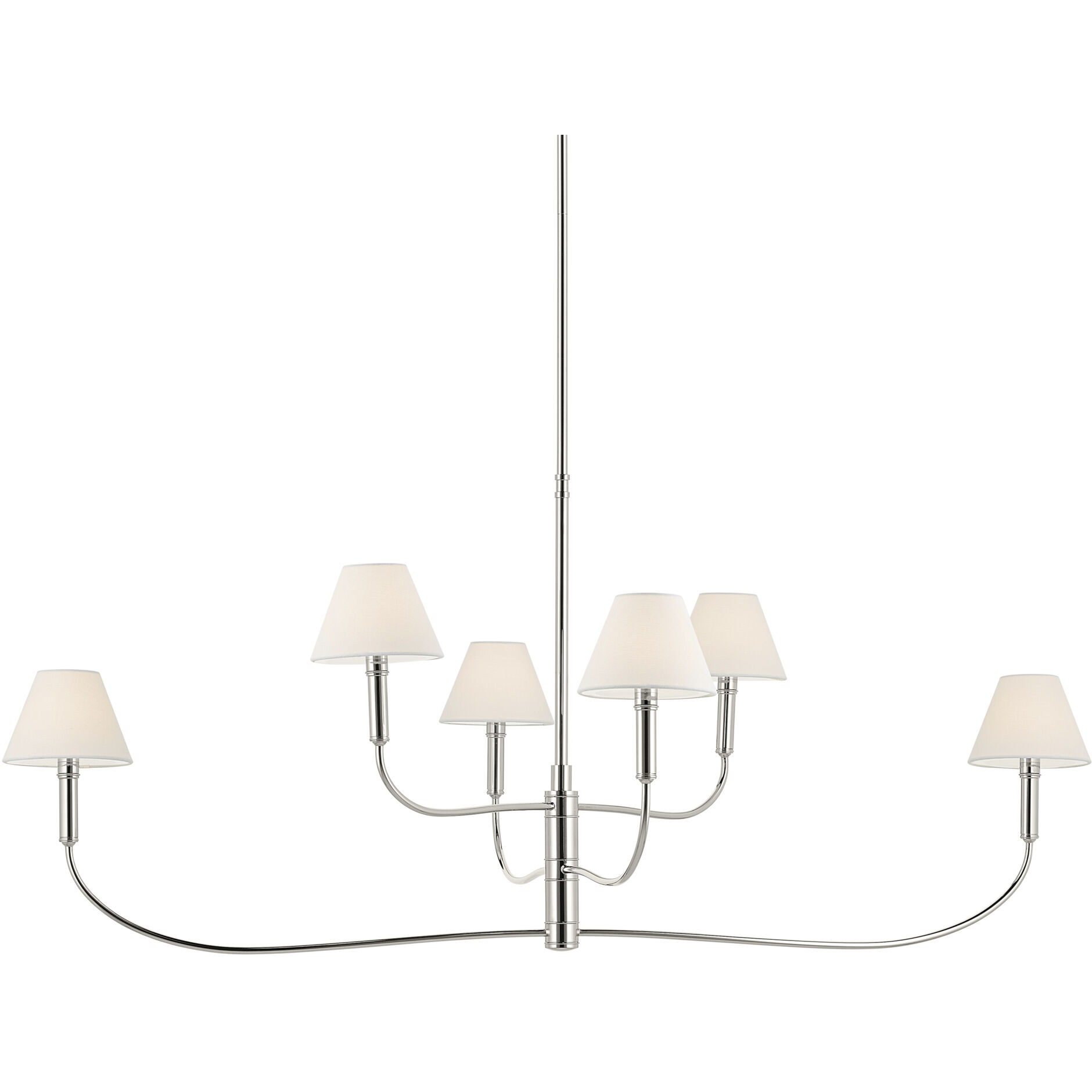 Eadie 6 Light 6 inch Polished Nickel Chandelier Ceiling Light
