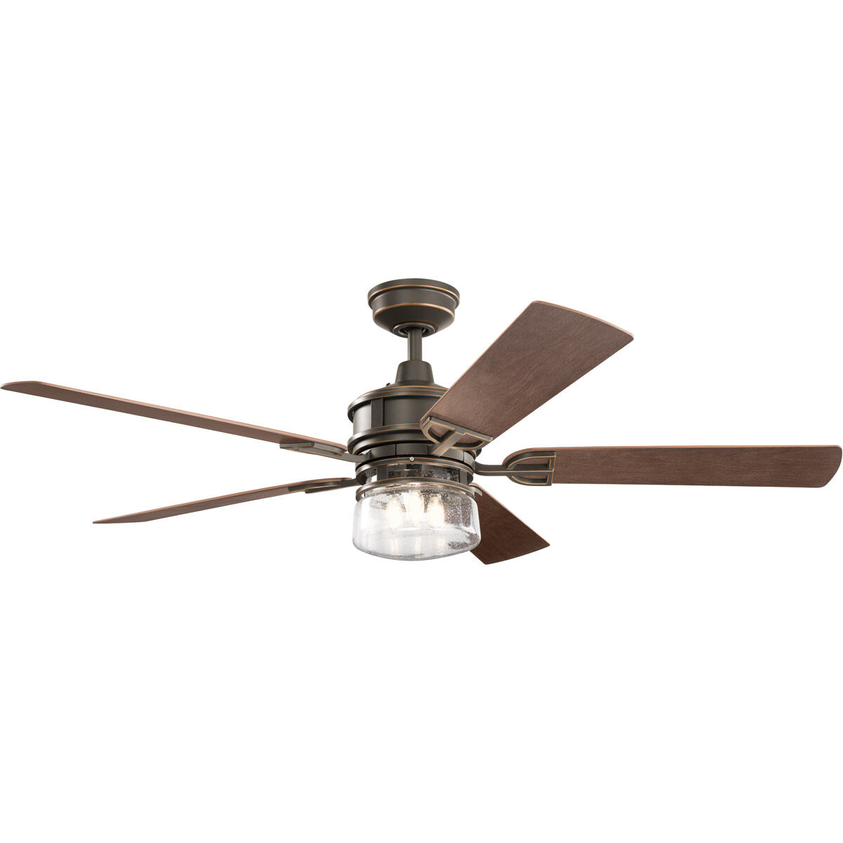 Lyndon 60 inch Olde Bronze with Medium Walnut Blades Ceiling Fan
