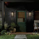 Hone 1 Light 18 inch Black Textured Outdoor Wall, Medium