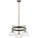 Eastmont 3 Light 23 inch Polished Nickel Chandelier Ceiling Light, 1 Tier Small