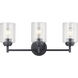 Winslow 3 Light 22 inch Black Wall Mt Bath 3 Arm Wall Light