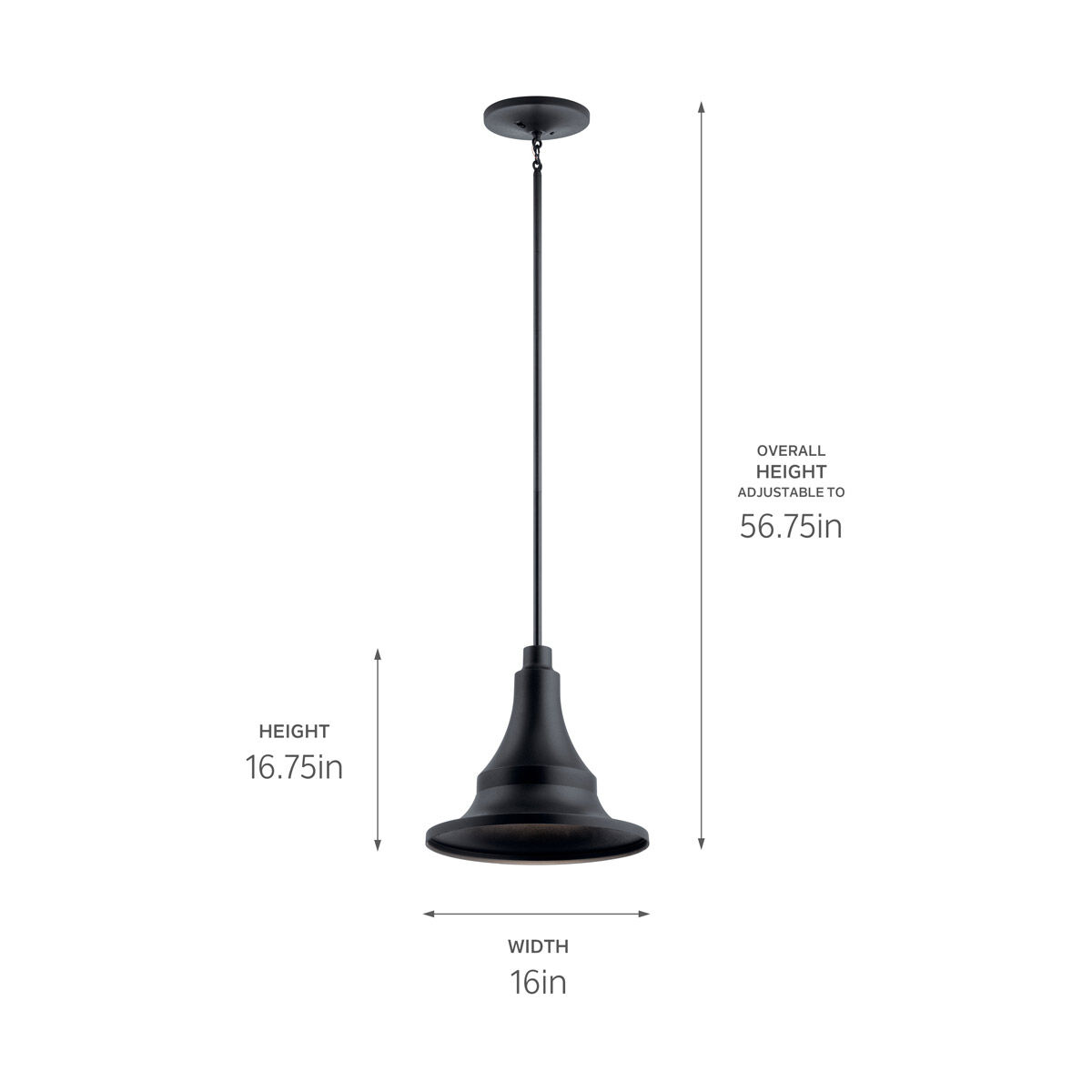 Hampshire 1 Light 16 inch Textured Black Outdoor Hanging Pendant