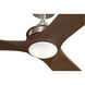 Ried 56 inch Brushed Nickel with Medium Walnut Blades Ceiling Fan