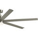 Loa 80 inch Painted Brushed Nickel with Silver Blades Ceiling Fan