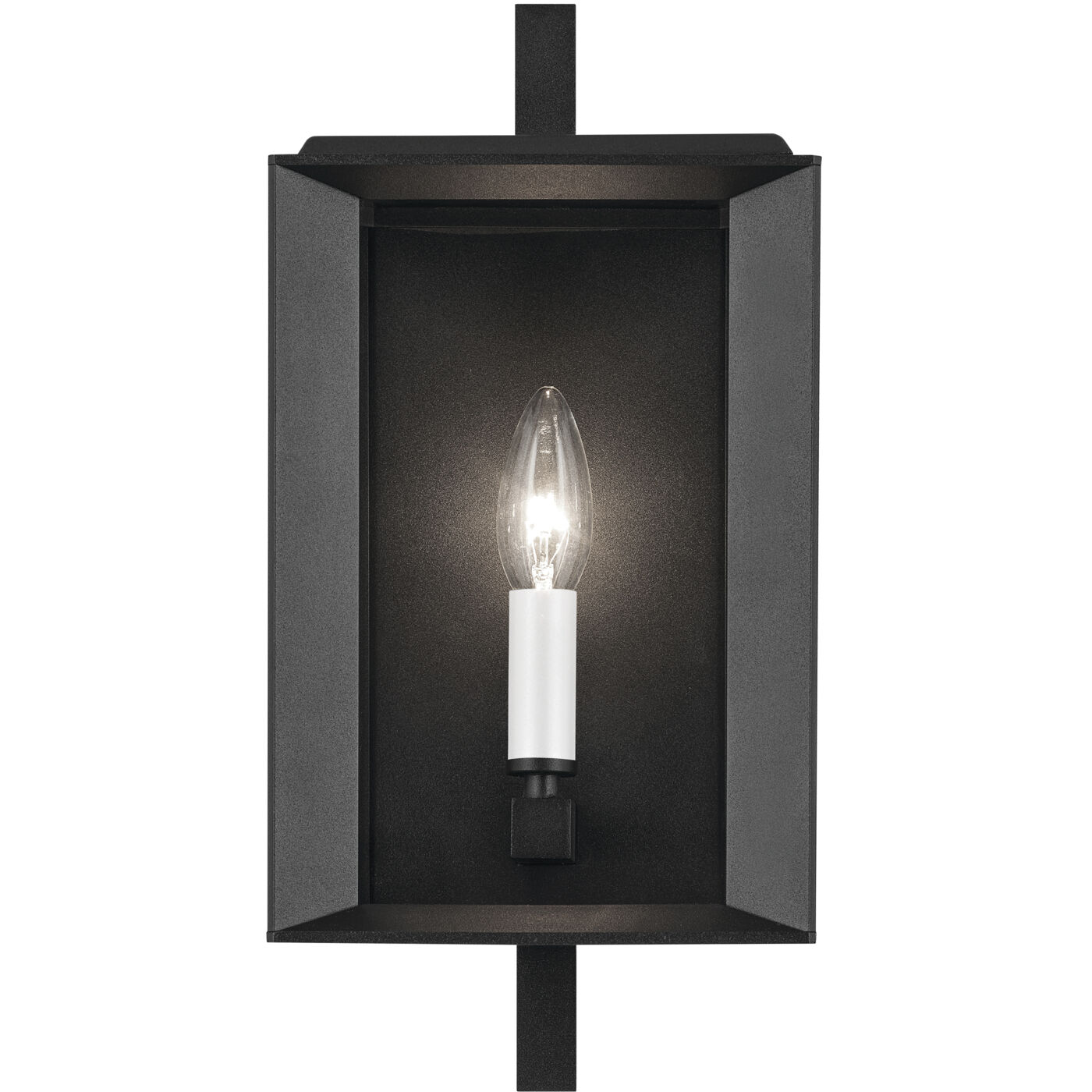 Kroft 1 Light 14 inch Black Textured Outdoor Wall, Small