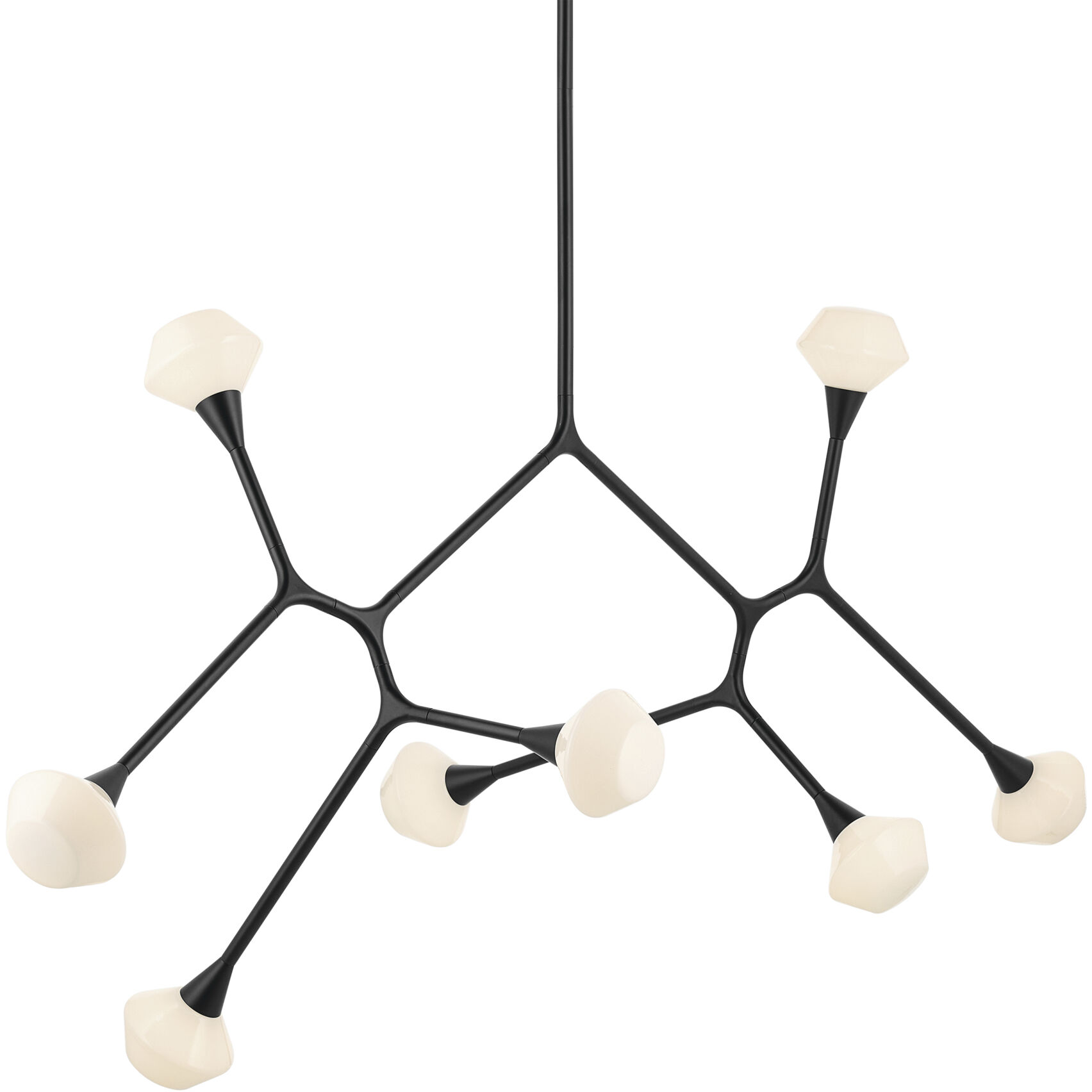 Cassius 8 Light 32 inch Black Chandelier Ceiling Light, Convertible
