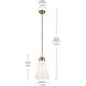Marsailli 1 Light Champagne Bronze Pendant Ceiling Light, Medium