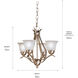 Dover 4 Light 18 inch Brushed Nickel Mini Chandelier Ceiling Light
