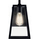 Delison 1 Light 11.5 inch Black Outdoor Wall Sconce