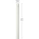 Independence Matte White Ceiling Fan Downrod, Single Threaded