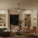 Ridley 60 inch Brushed Stainless Steel with Medium Oak Blades Ceiling Fan