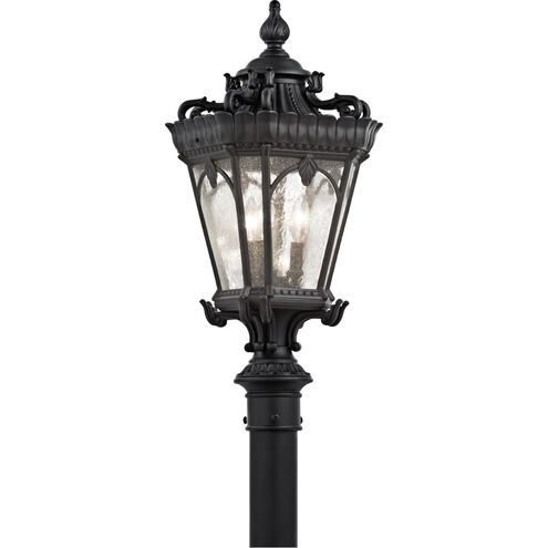 Tournai 3 Light 27 inch Textured Black Outdoor Post Lantern