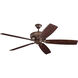 Monarch 70 inch Tannery Bronze with Teak Blades Ceiling Fan