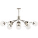 Silvarious 12 Light 26.75 inch Polished Nickel Chandelier/Semi Flush Ceiling Light