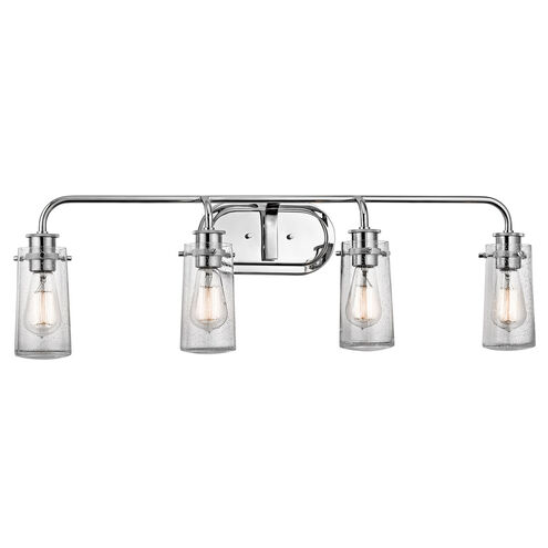 Braelyn 4 Light 34 inch Chrome Wall Mt Bath 4 Arm Wall Light