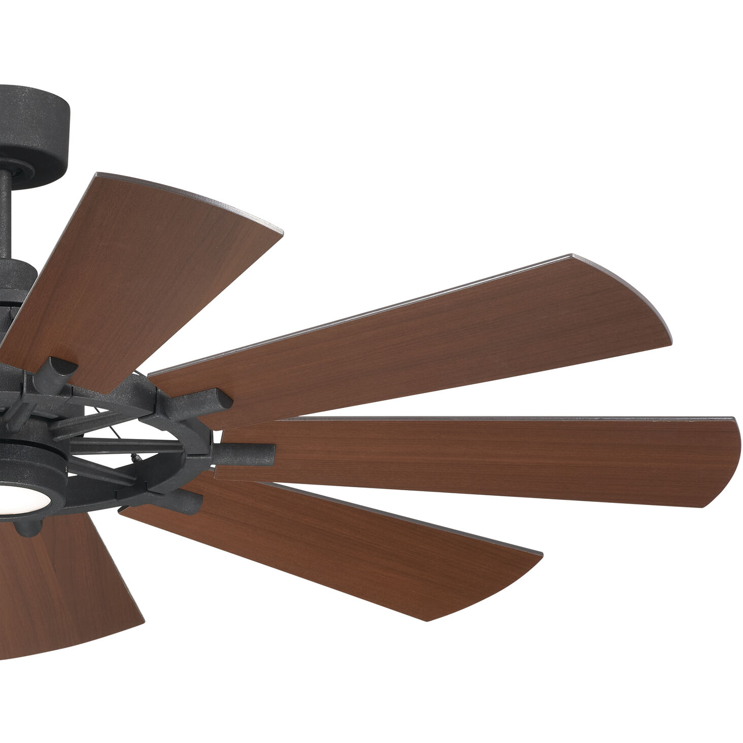 Gentry 60 inch Distressed Black with Distressed Antique Gray/Walnut Blades Ceiling Fan