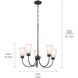 Erma 5 Light Olde Bronze Chandelier Ceiling Light, Medium, 1 Tier