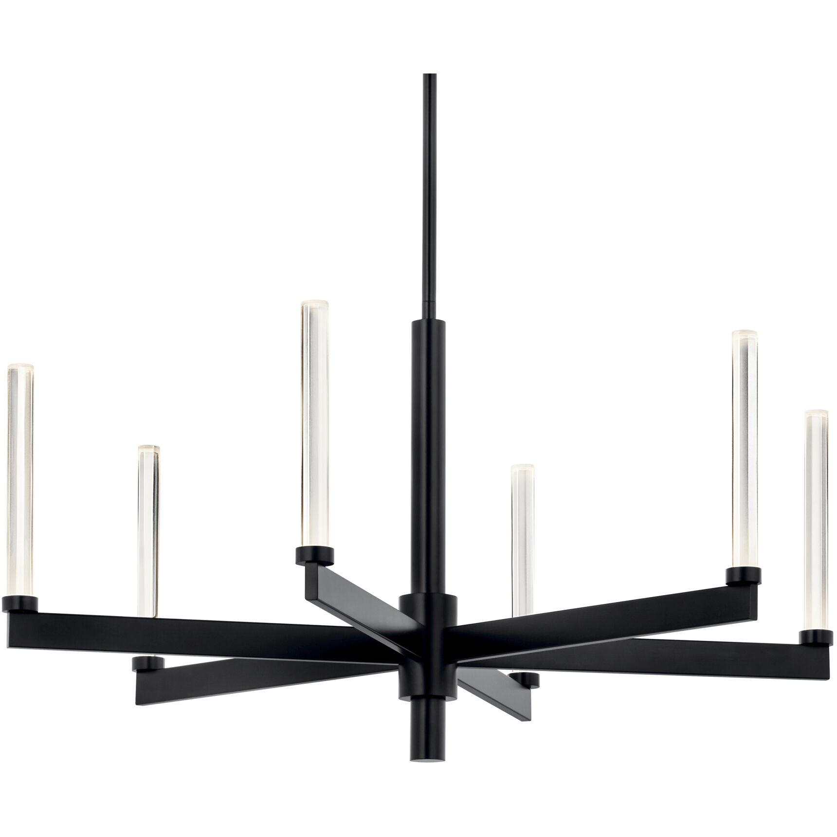 Sycara LED Black Chandelier Ceiling Light, 1 Tier Medium