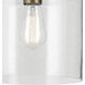 Winslow 1 Light Natural Brass Semi Flush Light Ceiling Light