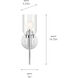 Madden 1 Light 5 inch Chrome Wall Sconce Wall Light