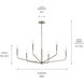 Madden 6 Light Brushed Nickel Chandelier Ceiling Light, 1 Tier Large