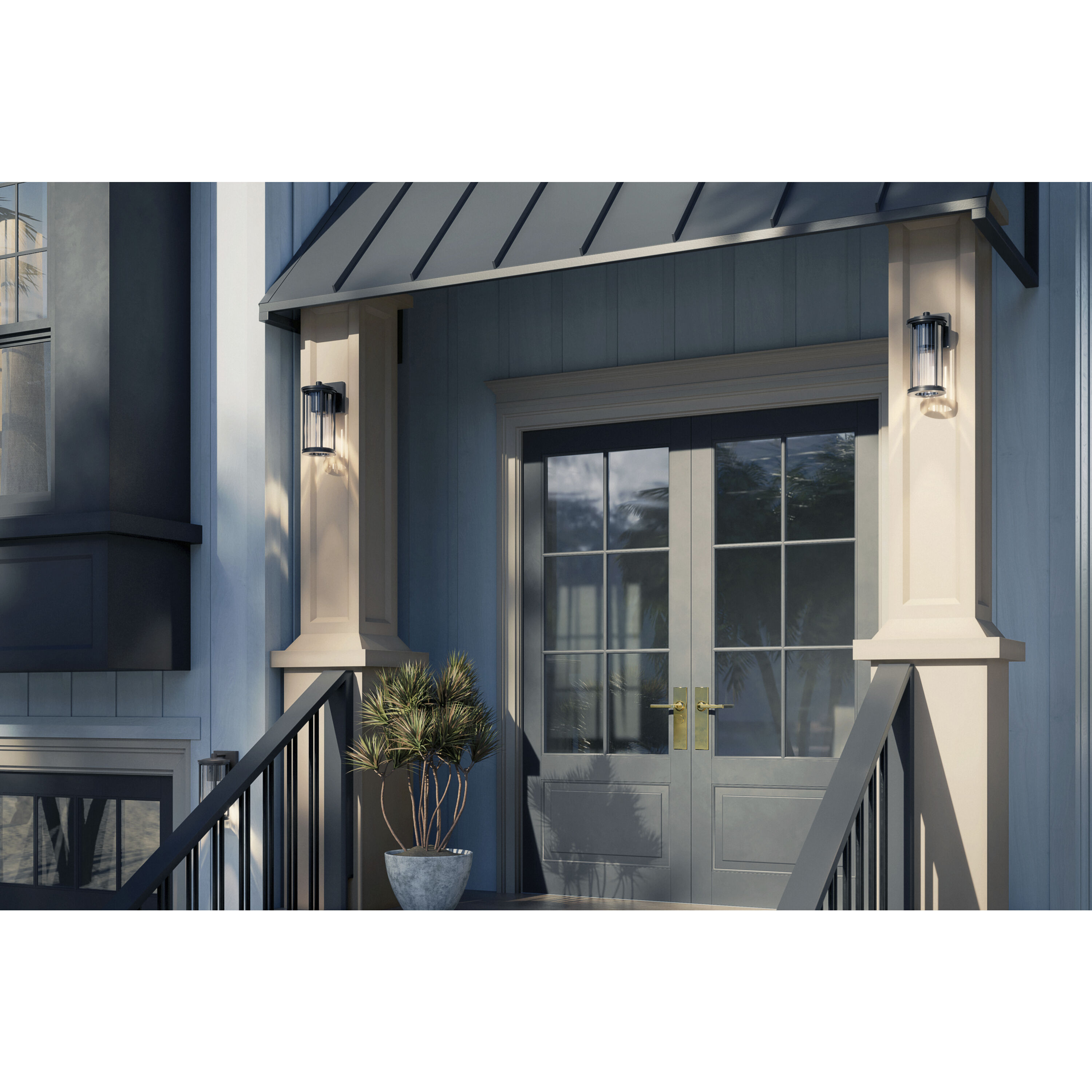 Barras 1 Light 11.5 inch Black Outdoor Wall Sconce