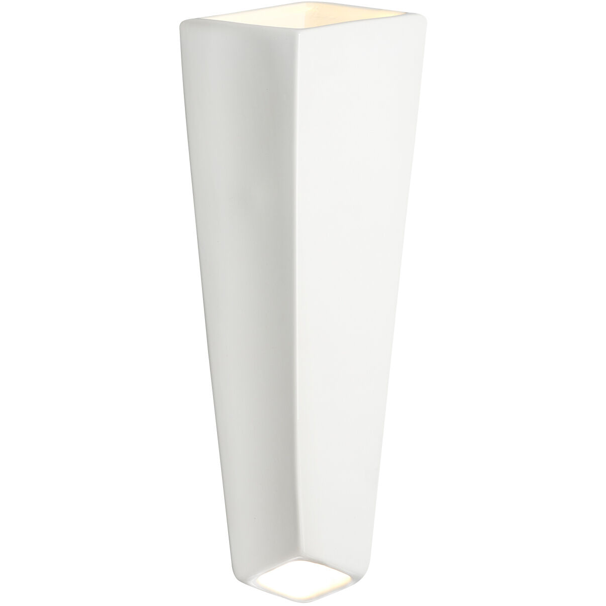 Ambiance LED 7 inch Gloss White ADA Wall Sconce Wall Light, Prism