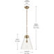 Marsailli 1 Light Champagne Bronze Pendant Ceiling Light, Large