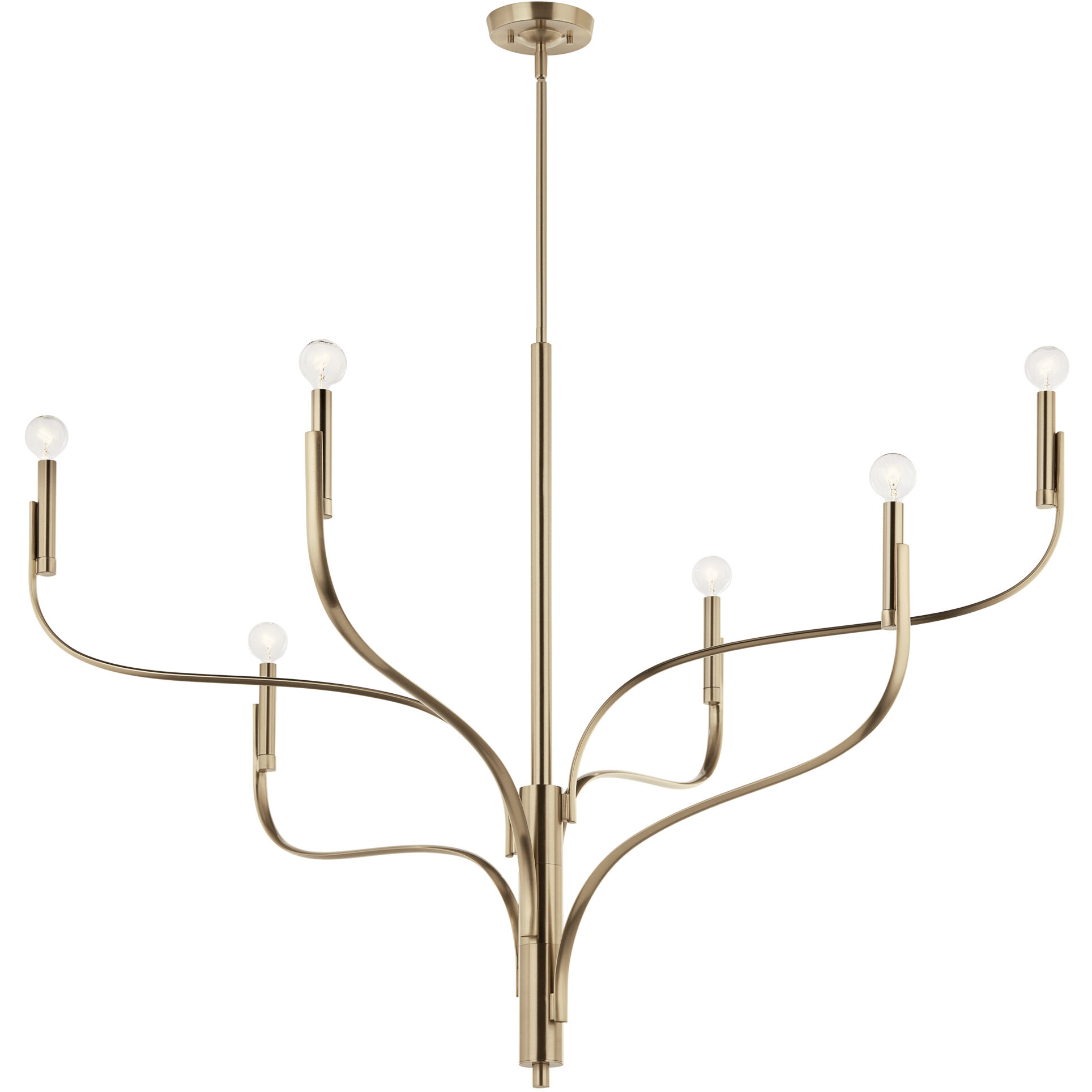 Kichler 52674CPZ Livadia 6 Light Champagne Bronze Chandelier