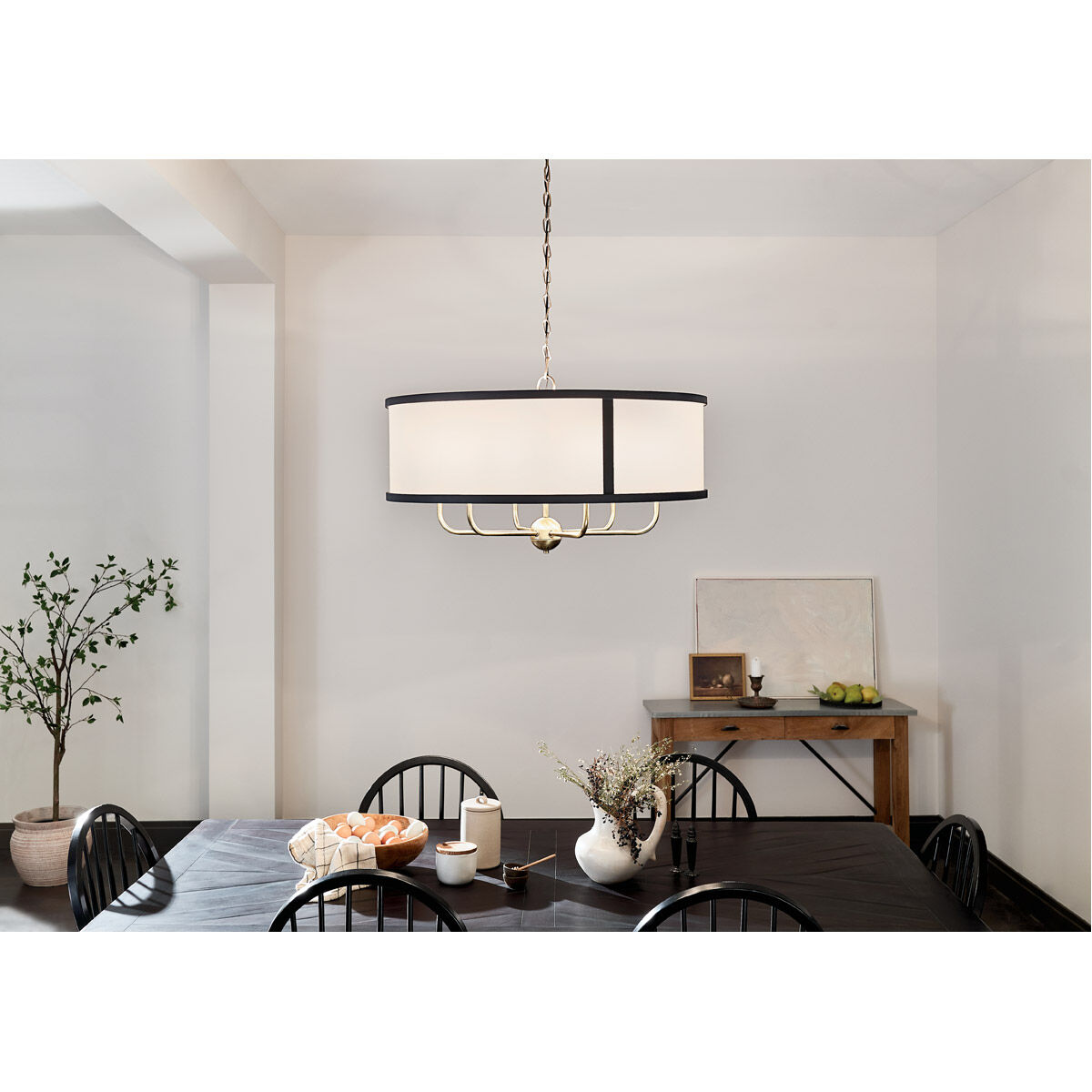 Homestead Heddle 6 Light 30.5 inch Natural Brass Chandelier Ceiling Light