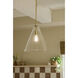 Everly 1 Light Natural Brass Pendant Ceiling Light
